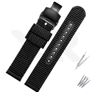Nylon Strap for Prospex Series - Black with Silver Buckle (Thick)